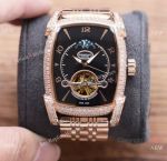 High Quality Copy Parmigiani Fleurier Watch Rose Gold Set-diamonds
